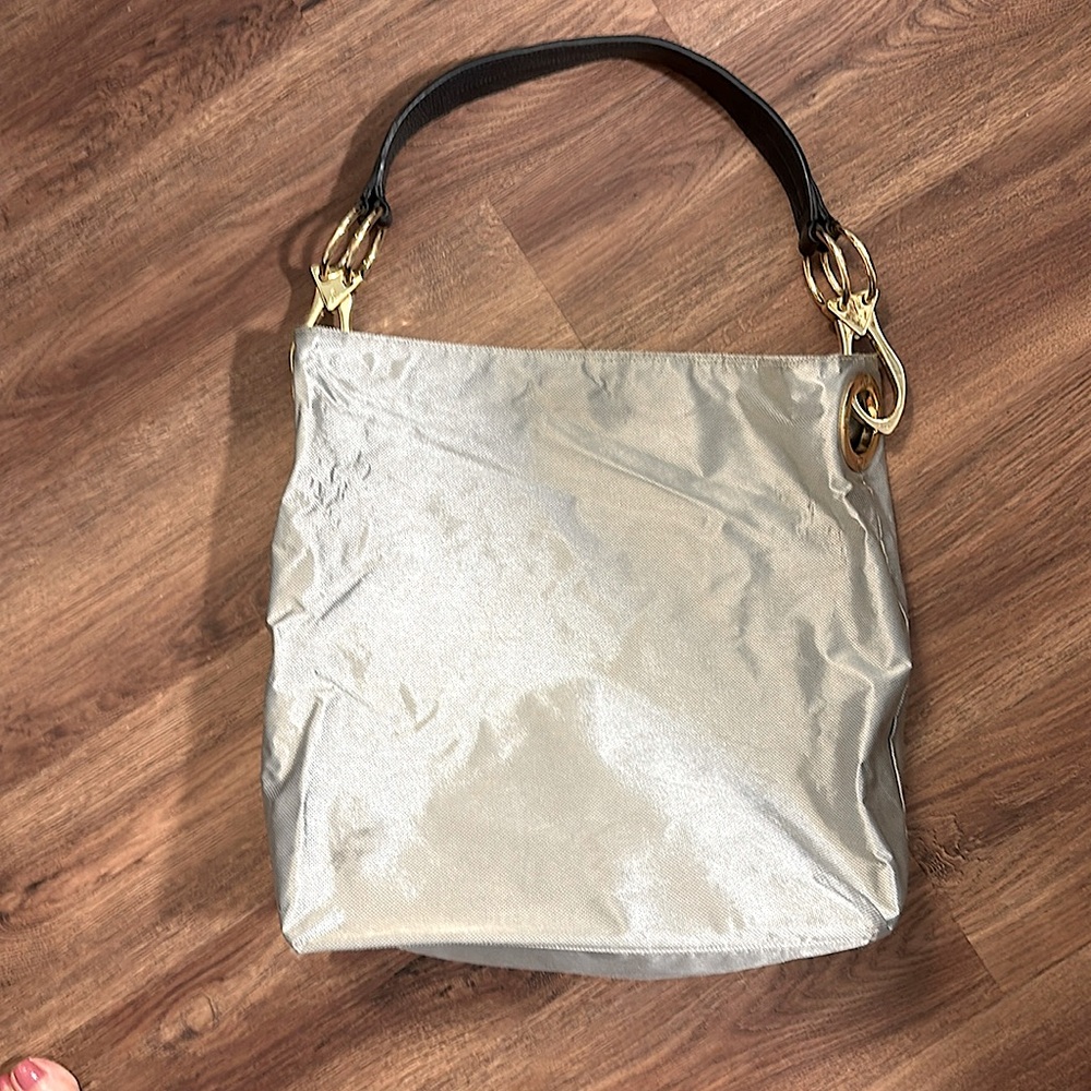 Silver bag Black handle JPK Paris 75 shoulder bag- colorful lining